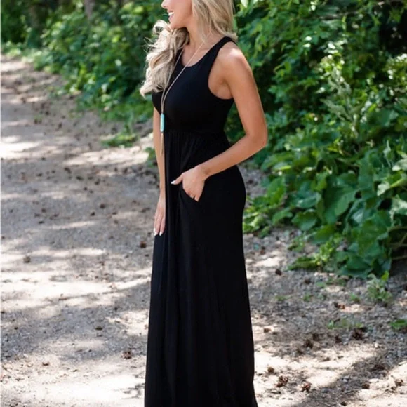 slim fit dress slacks Sleeveless Spaghetti Strap Long Dress – Boho A-Line Mid-Calf Dress – Boho  Beach Hut